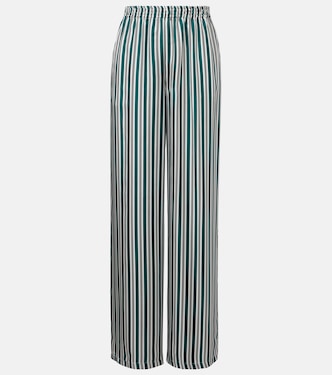 Pantalon ample Ladino rayé en soie | Max Mara