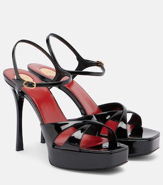 Debbie 85 patent leather platform sandals | Saint Laurent