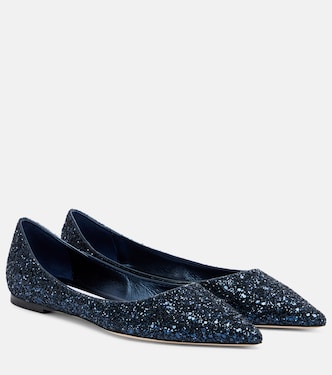 Love glitter ballet flats | Jimmy Choo