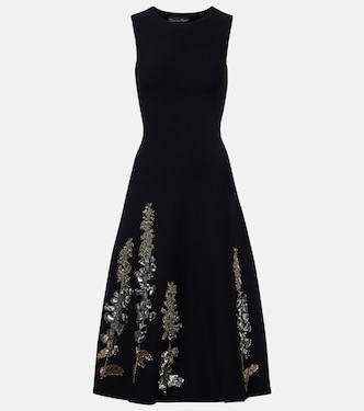 Embellished jacquard midi dress | Oscar de la Renta