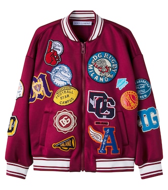 Chaqueta varsity con parche y DG | Dolce&Gabbana Kids