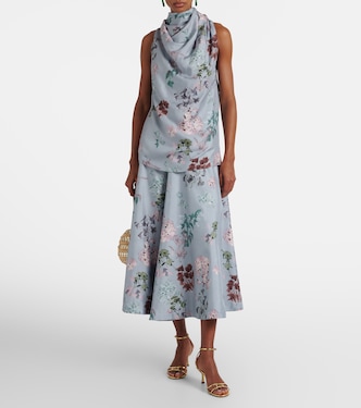 Varda floral silk midi skirt | Altuzarra