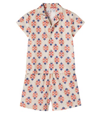 Coast printed cotton shirt and shorts set | Bebe Organic