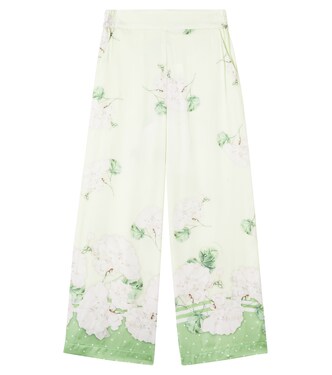 Floral satin pajama pants | Monnalisa