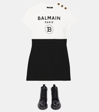 Belted silk dress | Balmain Kids