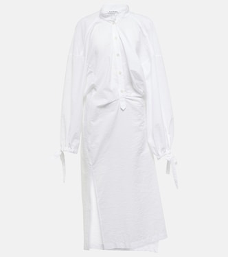 Robe chemise asymétrique en coton mélangé | Acne Studios