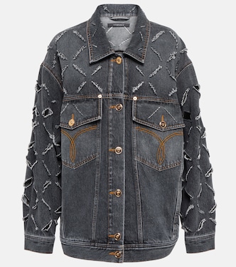 Distressed denim jacket | Versace