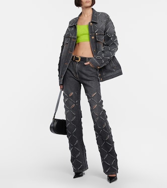 Distressed denim jacket | Versace