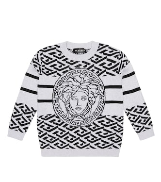 Pull Medusa Greca en coton et laine | Versace Kids