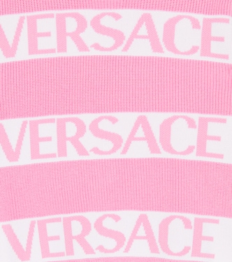 Pull en jacquard de coton à logo | Versace Kids