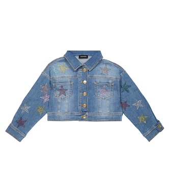 Embellished denim jacket | Monnalisa