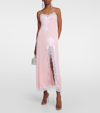 Lace-trimmed maxi slip dress | Christopher Kane