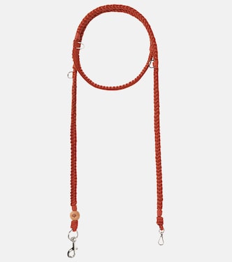 Leather and cashmere-blend dog leash | Loro Piana