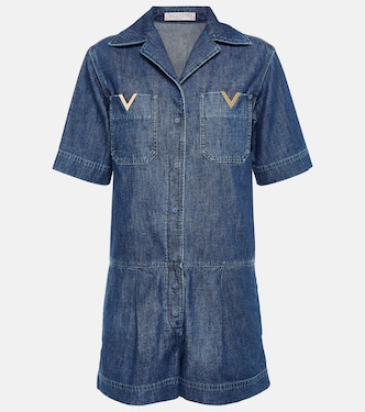 Mono en denim adornado | Valentino