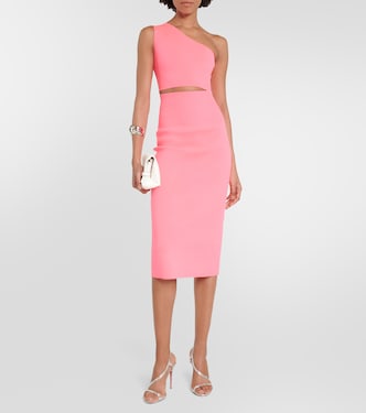VB Body falda midi de punto en tiro alto | Victoria Beckham