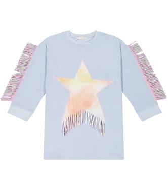 Verziertes Kleid aus Baumwoll-Jersey | Stella McCartney Kids