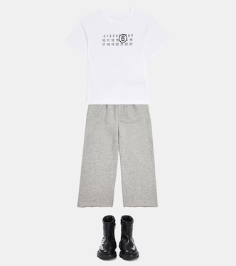 Logo leather boots | MM6 Maison Margiela Kids