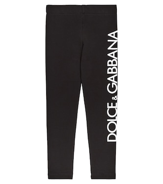 Legging en coton mélangé à logo | Dolce&Gabbana Kids