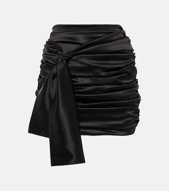 Minifalda de satén de mezcla de seda  | Dolce&Gabbana