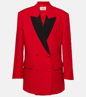Double-breasted crêpe blazer | Valentino