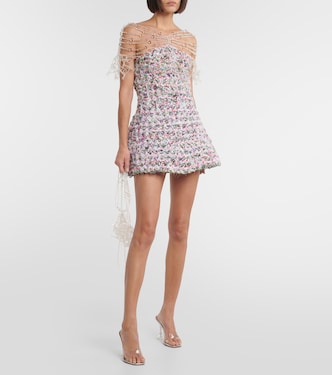 Beaded crochet minidress | Susan Fang