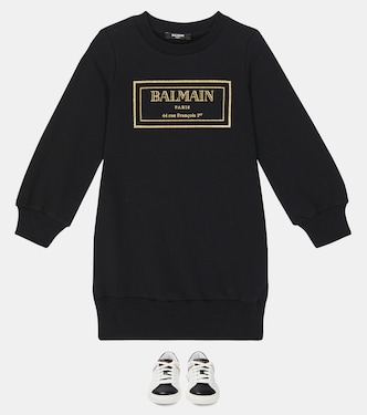 Vestido de jersey en mezcla de algodón | Balmain Kids