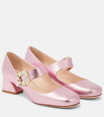 Très Vivier metallic leather Mary Jane pumps | Roger Vivier