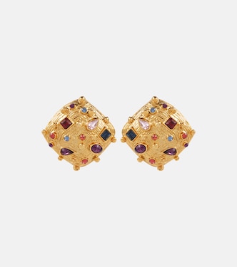 Deon embellished gold-plated earrings | Jennifer Behr