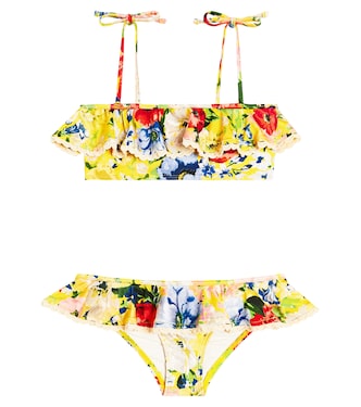 Bikini Alight floral con volantes | Zimmermann Kids