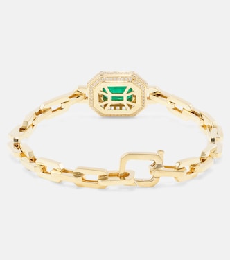 Bracciale in oro 18kt con smeraldo e diamanti | Shay Jewelry