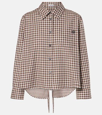 Anagram checked cotton shirt | Loewe