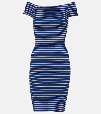 Grace striped off-shoulder midi dress | Hunza G
