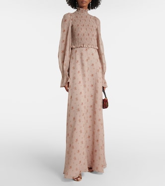 Abito lungo in georgette di seta | Blumarine