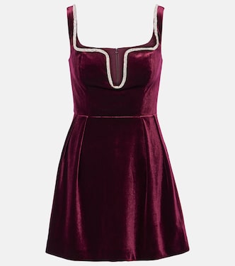 Minikleid aus Samt | Self-Portrait