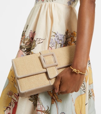 Pochette Maycap en raphia | Manolo Blahnik