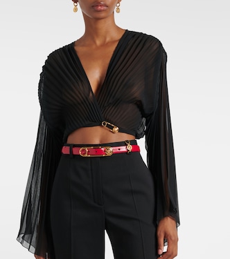 Medusa Safety Pin leather belt | Versace