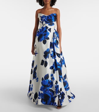 Vestido de fiesta de seda drapeado | Monique Lhuillier