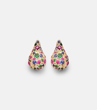 Orecchini Happy Tears in oro 14kt con zaffiri | Roxanne First