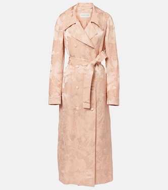 Floral linen-blend jacquard coat | Dries Van Noten