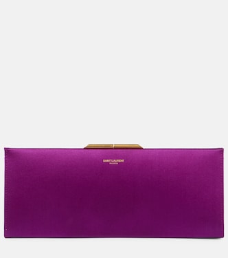 Midnight Small satin clutch | Saint Laurent