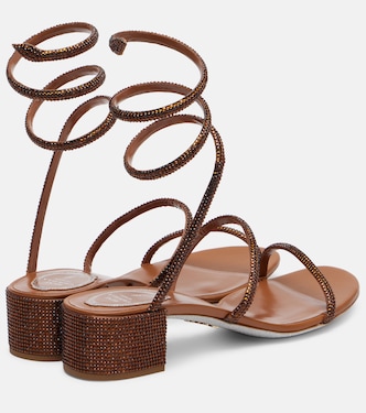 Sandalen Cleo 40 aus Satin mit Kristallen | Rene Caovilla
