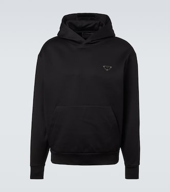 Felpa in jersey di misto cotone con logo | Prada