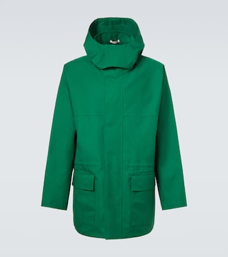 Hooded cotton gabardine jacket | Auralee