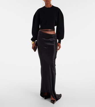 Asymmetric silk satin maxi skirt | Tom Ford