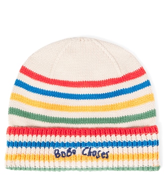 Baby Tic Tac Toe striped cotton beanie | Bobo Choses