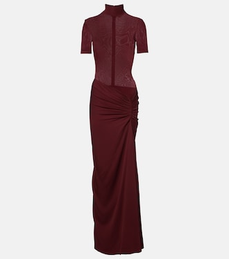 Gathered ribbed-knit gown | Christopher Esber