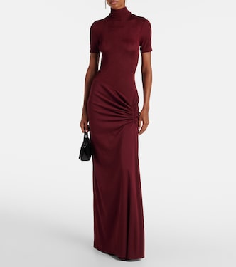 Gathered ribbed-knit gown | Christopher Esber