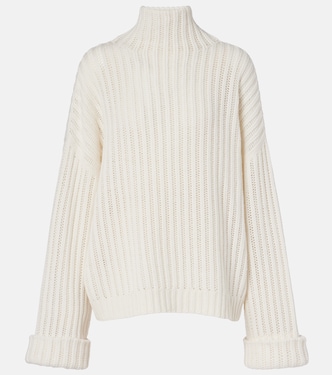 Ribbed-knit cashmere turtleneck sweater | Brunello Cucinelli