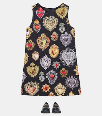 Printed brocade dress | Dolce&Gabbana Kids