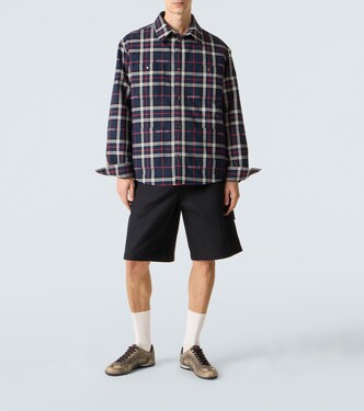 Gucci Shift Web Stripe leather sneakers | Gucci